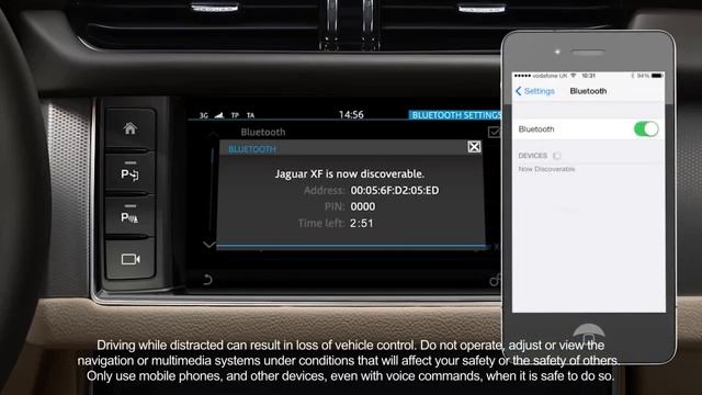 Jaguar XF Bluetooth Pairing Tutorial смотреть онлайн