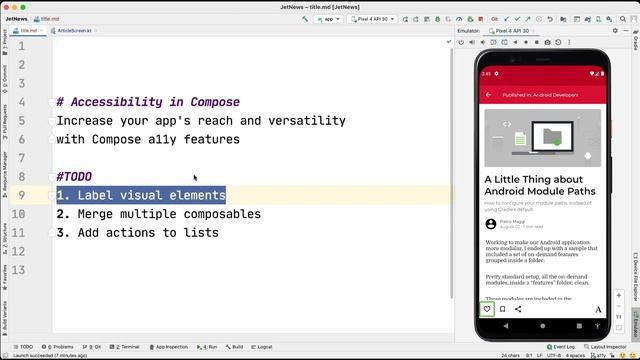 Jetpack Compose: Accessibility смотреть онлайн