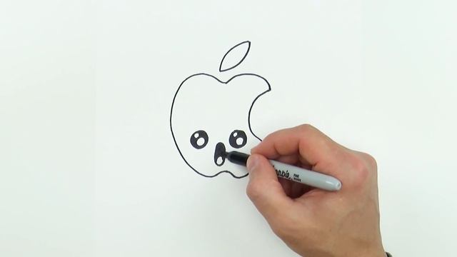 How to Draw Apple Logo Cute and Easy смотреть онлайн