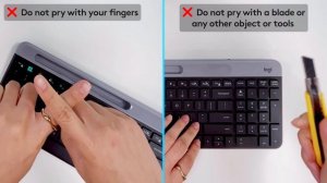 How to open and close K580/585 & MK470's keyboard battery door