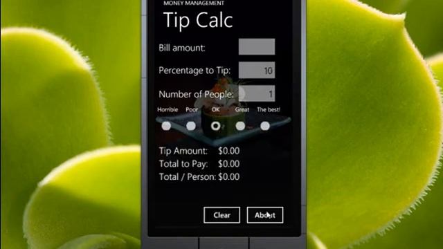Tip Calc for Windows Phone 7 (Metro Design) смотреть онлайн