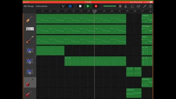 Seven nation army (white stripes) in garageband ipad