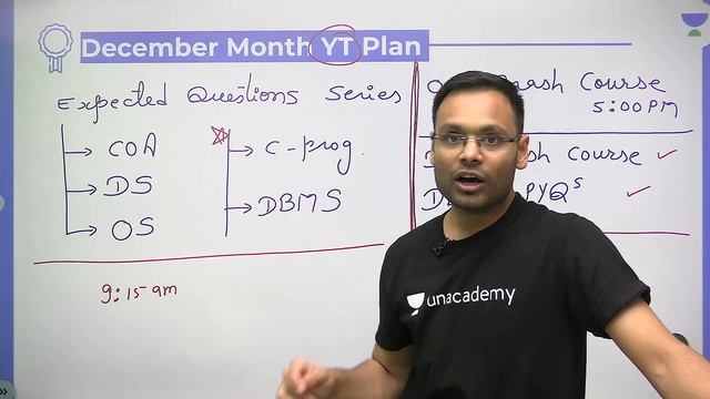 December Month Schedule | Vishvadeep Gothi | Unacademy Computer Science смотреть онлайн