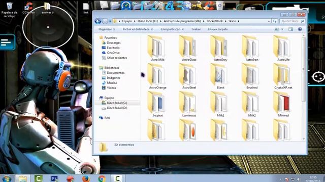 Descargar e Instalar RocketDock + Skins + Efectos Para Windows 7,8,8.1y 10 смотреть онлайн