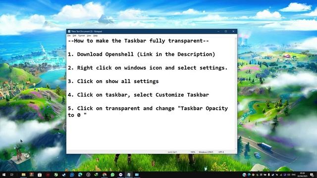 How To Make The Taskbar Transparent On A Windows PC! Works on Windows 7/10/11! смотреть онлайн