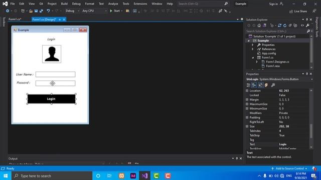 Example C# Form Application (Controls:Label,TextBox,Button,MessageBox) Kurdish. смотреть онлайн