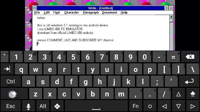 Windows 3.1 On Android LIMBO X86 Pc emulator with Link смотреть онлайн