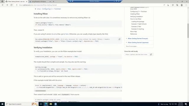Installing RStan on Windows 10 смотреть онлайн