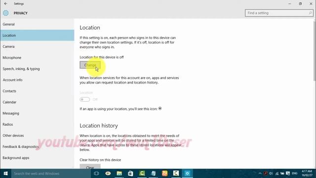 Windows 10 : How to turn off or turn on allow request location and location history смотреть онлайн