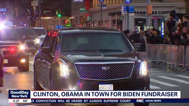 Clinton, Obama in NYC for Biden fundraiser смотреть онлайн