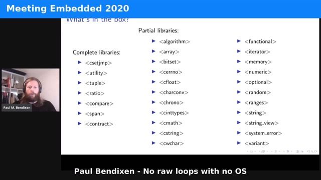 Paul Bendixen - No raw loops with no OS - Meeting Embedded 2020 смотреть онлайн