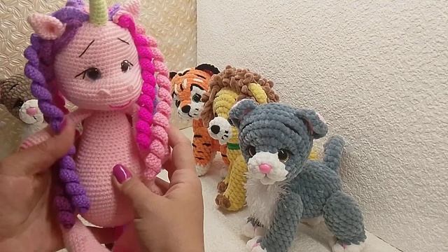 Вязаные игрушки с подвижными лапками/ мои новые работы. смотреть онлайн