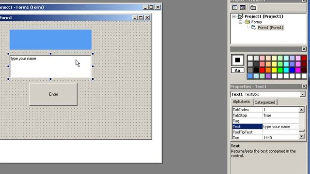 How to use Textbox, Label and Command Button in Visual Basic смотреть онлайн