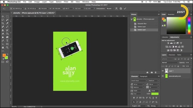 Rotate, scale, skew or distort images in Photoshop | Adobe Photoshop Tutorial #15 смотреть онлайн