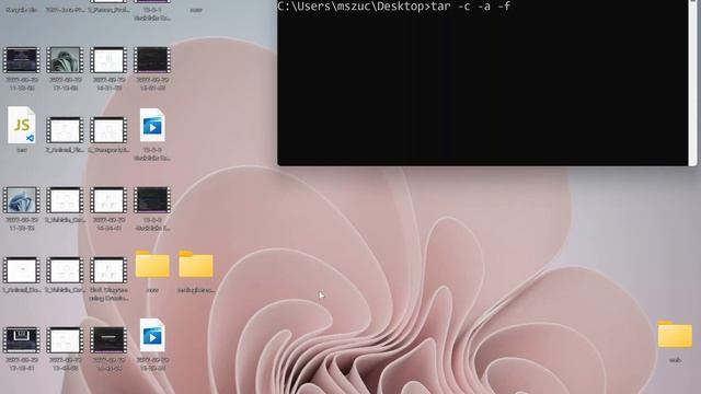 TAR Command On Windows Command Prompt To Compress A Folder смотреть онлайн
