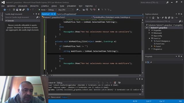 Visual C# base: lezione 11 - GroupBox e gestione della chiusura di un form смотреть онлайн