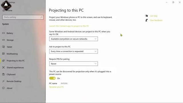 [FIX] Projecting to This PC Enable or Disable or Not Working in Bangla | PC Tips | Ahsan Tech Tips смотреть онлайн