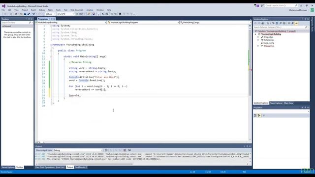 C# Reverse String смотреть онлайн