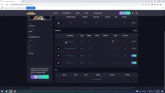 InvasionRO - How to Transfer In-Game Item to Marketplace vise-versa смотреть онлайн