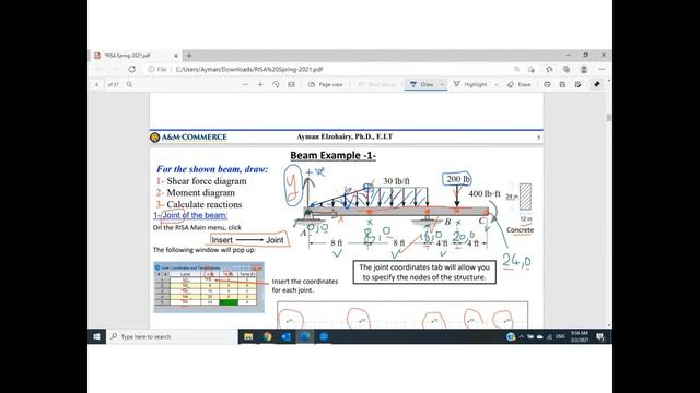 Analysis using RISA 2D part 1/3 смотреть онлайн