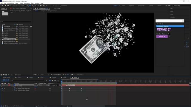 After Effects Shatter Broken Easy Tutorial | Break It Plugin смотреть онлайн