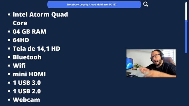 NOTEBOOK MULTILASER LEGACY CLOUD PC137 É BOM? VALE A PENA? REVIEW COMPLETO смотреть онлайн