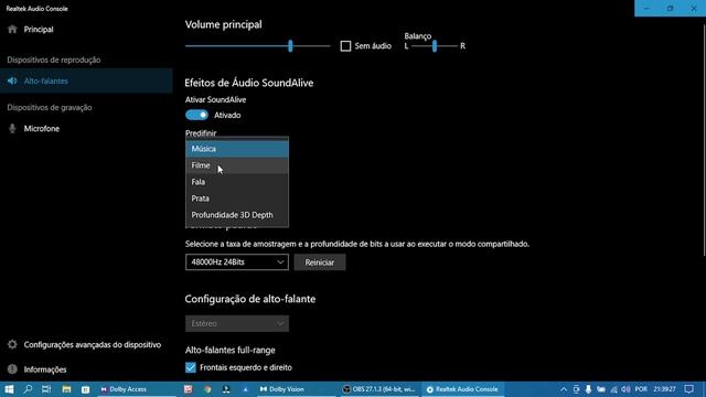 Configurando o Realtek áudio console смотреть онлайн