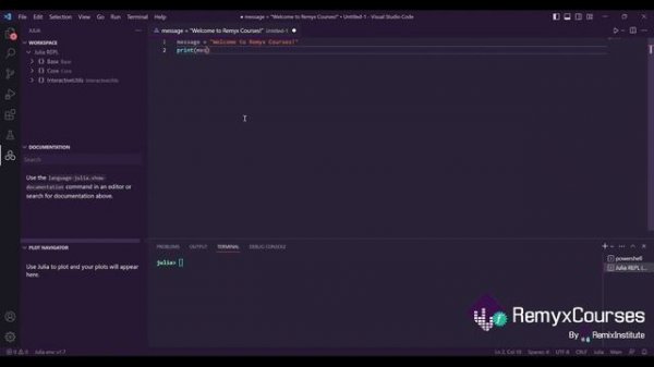 How To Run Julia Code in Visual Studio Code