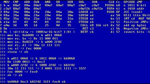Matrix screensaver | Rain code - live coding in x86 machine codes under my own OS | Hand assembling смотреть онлайн