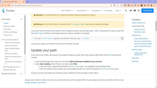 1.1) Flutter Installation Tutorial | how to install flutter in windows 11 | 2023 смотреть онлайн