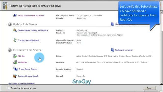 Step by Step - Installing and Configuring Active Directory Certificate Services Server Role смотреть онлайн