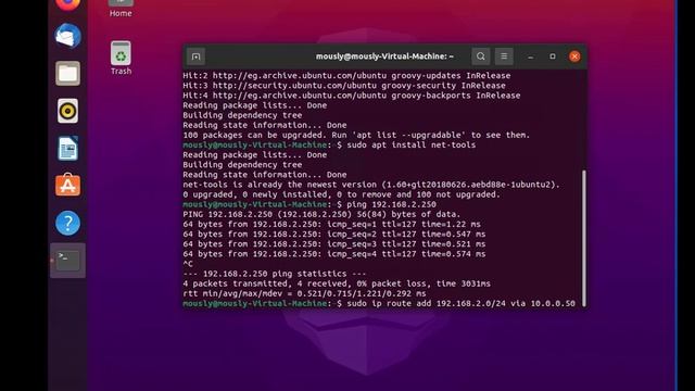 003 - شرح تعديل الـ routing table في Ubuntu смотреть онлайн