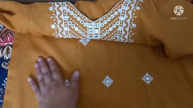 How to design an embroidry dress|new sleeves design|new border design смотреть онлайн