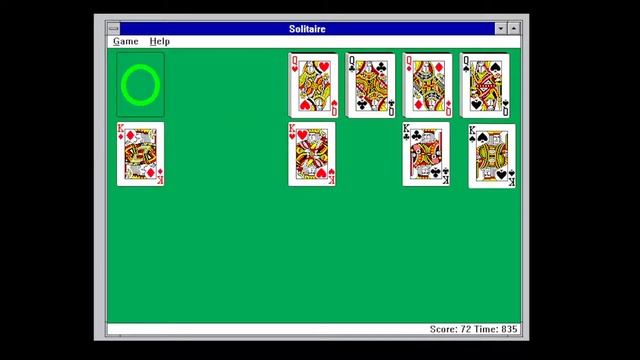 Windows 3.1 Solitaire Win Animation смотреть онлайн