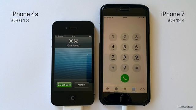 iPhone 4s iOS 6.1.3 vs iPhone 7 iOS 12.4 — Speed Test смотреть онлайн