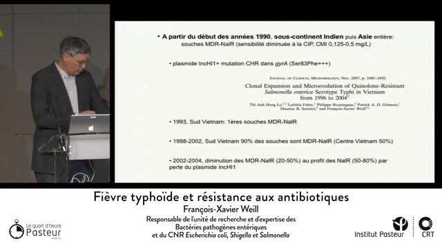 Fièvre typhoïde et résistance aux antibiotiques - François-Xavier Weill смотреть онлайн