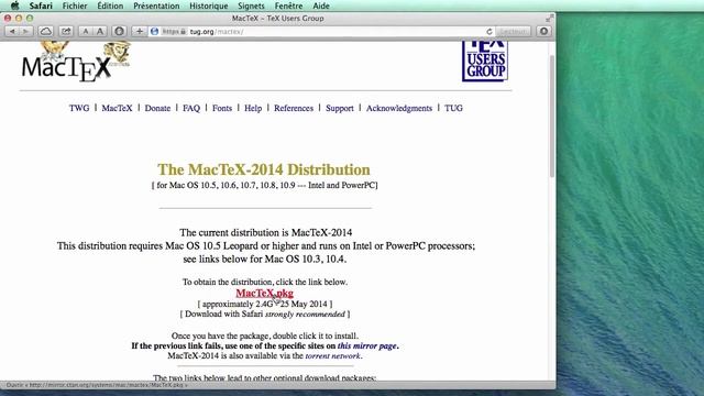 Installation de la distribution TeX Live (MacTeX) sur macOS смотреть онлайн