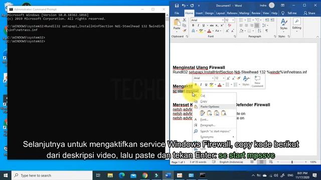 Cara Instal Ulang Windows Defender Firewall di Windows 7, 8, 10 смотреть онлайн