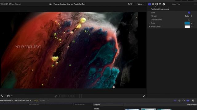 Free animated title for Final Cut Pro // Final Cut Pro X Free Download Template смотреть онлайн