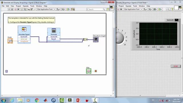 Getting Started with LabVIEW, 1.8 Displaying Two Signals on a Graph смотреть онлайн