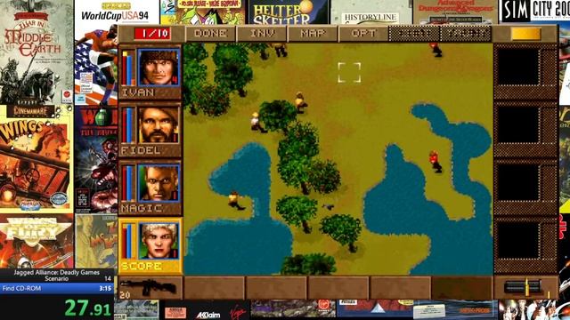 Jagged Alliance: Deadly Games "Central Processing Facility" in 01m 52s | Speedrun [DOS] смотреть онлайн