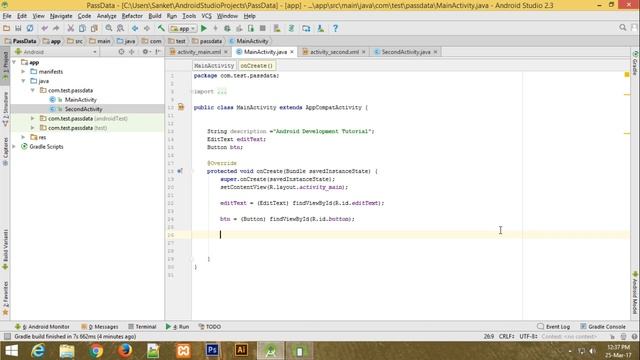How to Pass Data from One Activity to Another in Android Studio | Sanktips смотреть онлайн