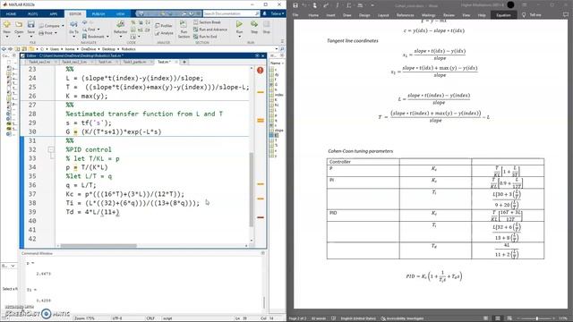 PID Control for Systems with delay using Cohen-Coon tuning MATLAB (process reaction curve) смотреть онлайн