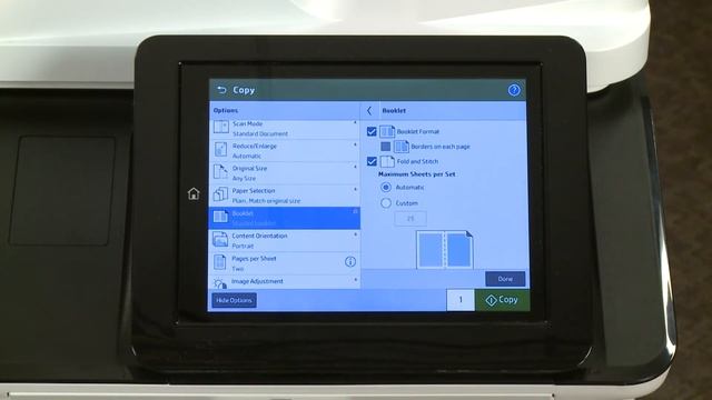 Printing a Booklet When Copying From the Automatic Document Feeder | HP Printers | HP смотреть онлайн