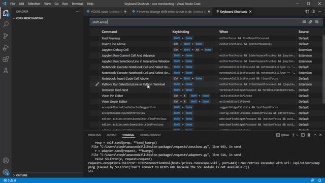 How to change your keyboard shortcuts in visual studio code for shift enter смотреть онлайн