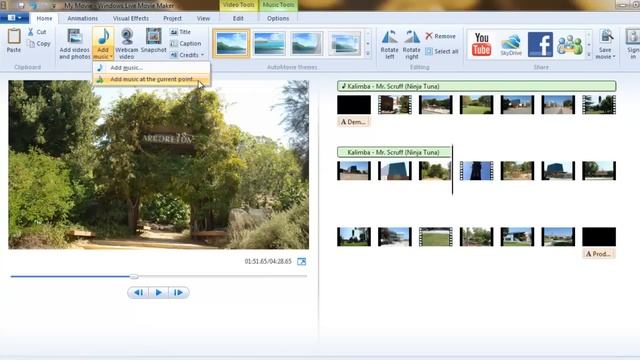 Windows Live Movie Maker: Background Music and Audio смотреть онлайн