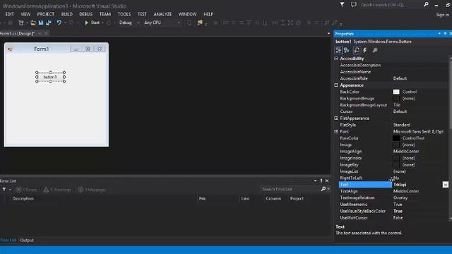 C# Windows Forms Application Ders - button örneği смотреть онлайн