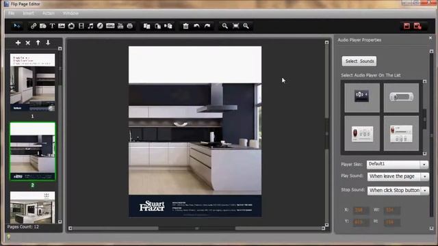 Insert Sound player into flipbook by FlipBook Creator Professional смотреть онлайн