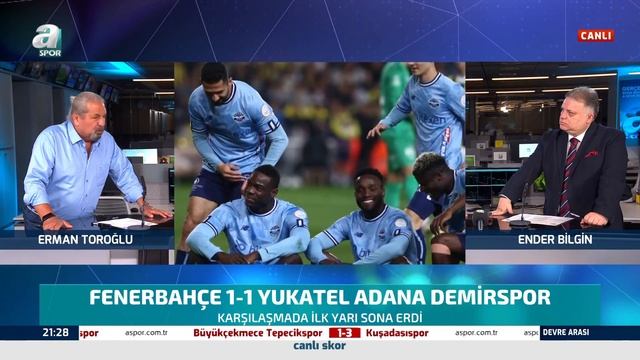 Fenerbahçe 1-1 Adana Demirspor Erman Toroğlu Devre Arası Yorumu / A Spor / Devre Arası / 03.04.2024 смотреть онлайн