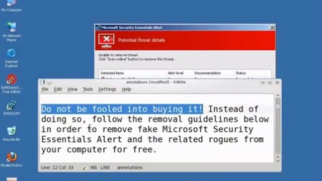 Fake Microsoft Security Essentials Virus Removal смотреть онлайн